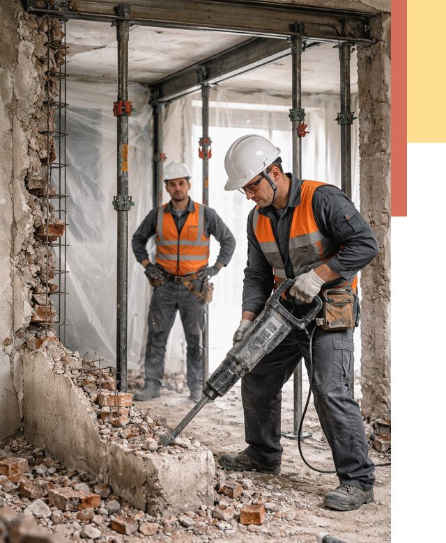 Снос несущих стен в Павловском Посаде от 10416 руб. — демонтаж несущей стены под ключ | ОТДЕЛОЧНИК-Пвл