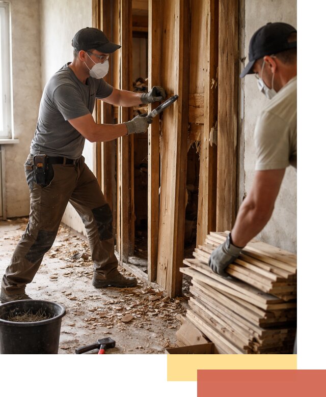 Демонтаж деревянных перегородок в Павловском Посаде быстро и аккуратно