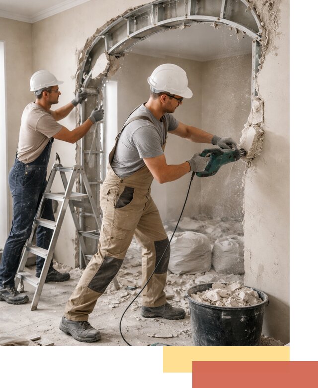 Демонтаж гипсокартонной арки в Павловском Посаде быстро и аккуратно