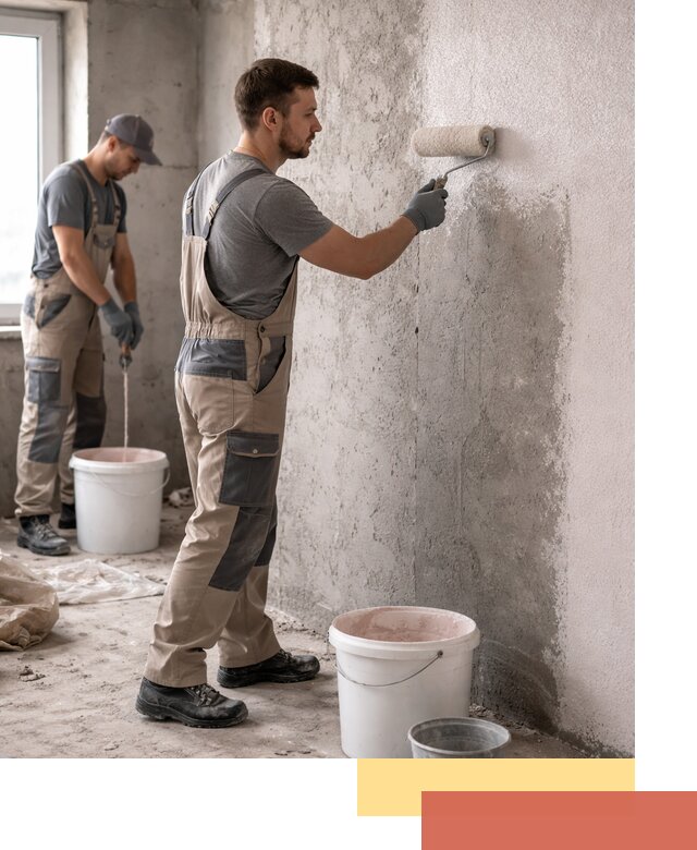 Нанесение бетоноконтакта на стены в Павловском Посаде для последующей отделки