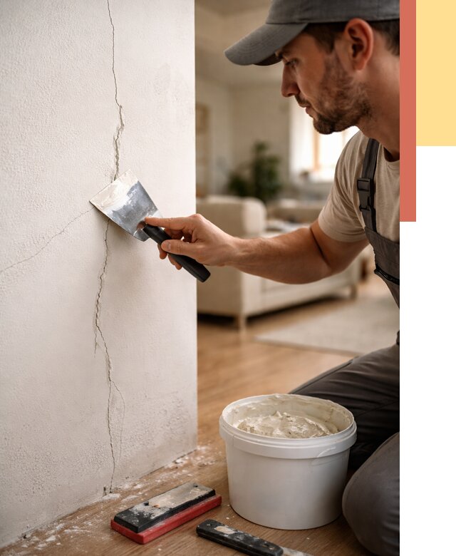 Заделка трещин и сколов в Павловском Посаде от 2490 руб. — быстро и недорого | ОТДЕЛОЧНИК-Пвл