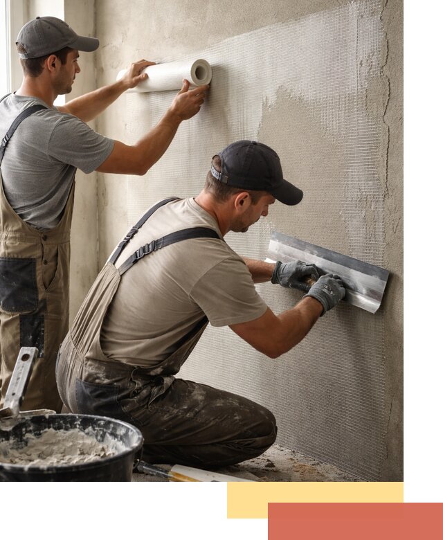 Армирование стен стеклосеткой в Павловском Посаде для прочной отделки