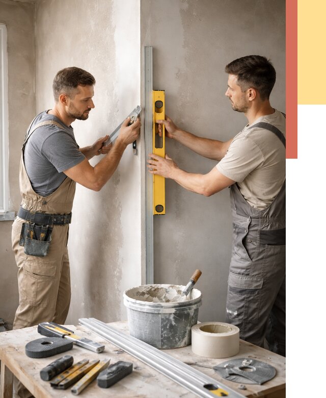 Выведение углов стен в Павловском Посаде от 1880 руб. быстро и недорого | ОТДЕЛОЧНИК-Пвл