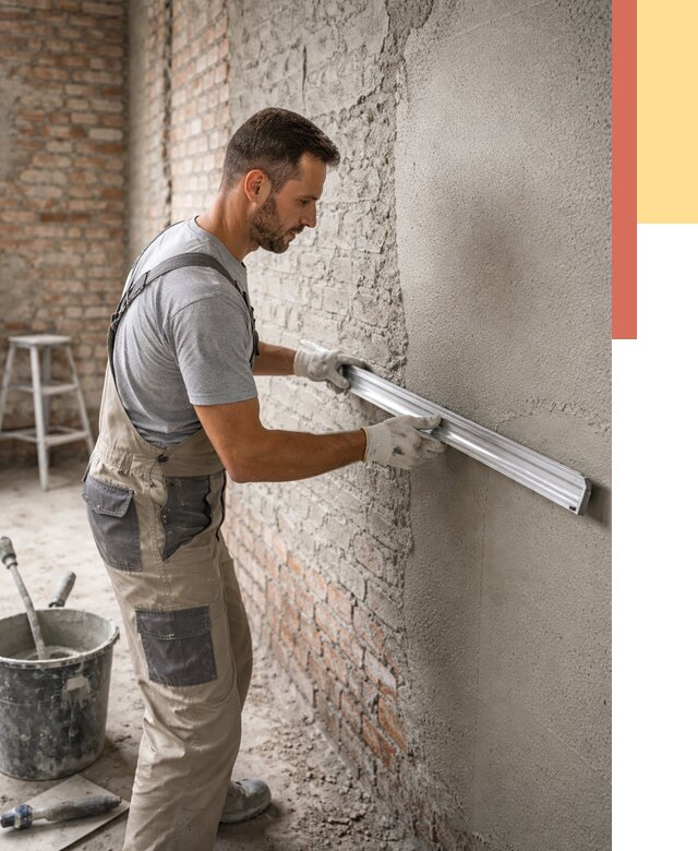 Штукатурка кирпичных стен в Павловском Посаде от 4573 руб/м2 — быстро и недорого | ОТДЕЛОЧНИК-Пвл