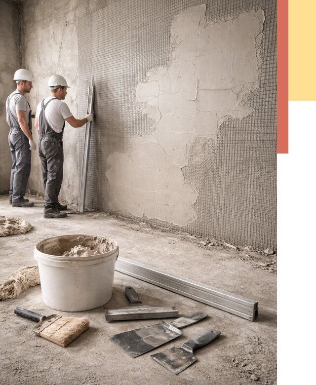 Штукатурка стен по сетке в Павловском Посаде от 5589 руб./м2 — быстро и недорого | ОТДЕЛОЧНИК-Пвл