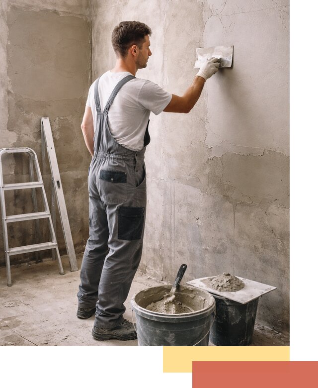 Штукатурка стен в ванной под ключ в Павловском Посаде