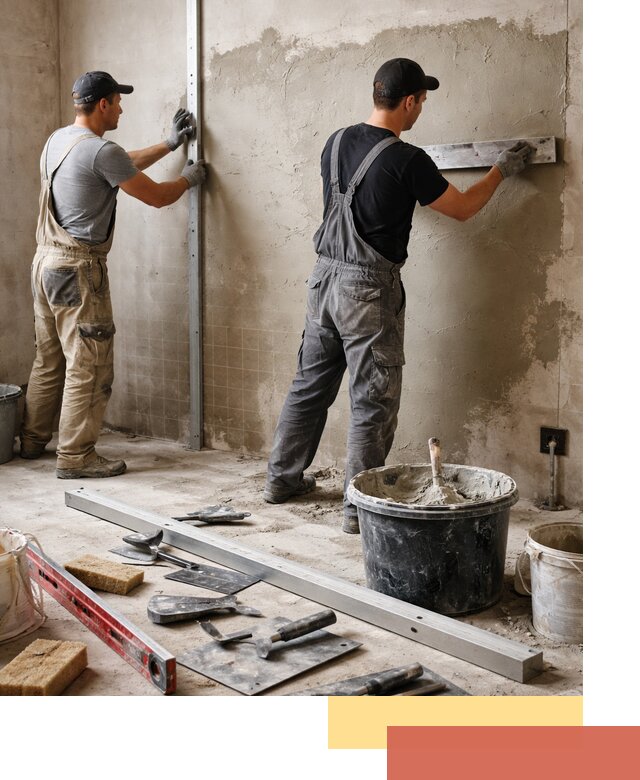 Профессиональная штукатурка стен под плитку в Павловском Посаде