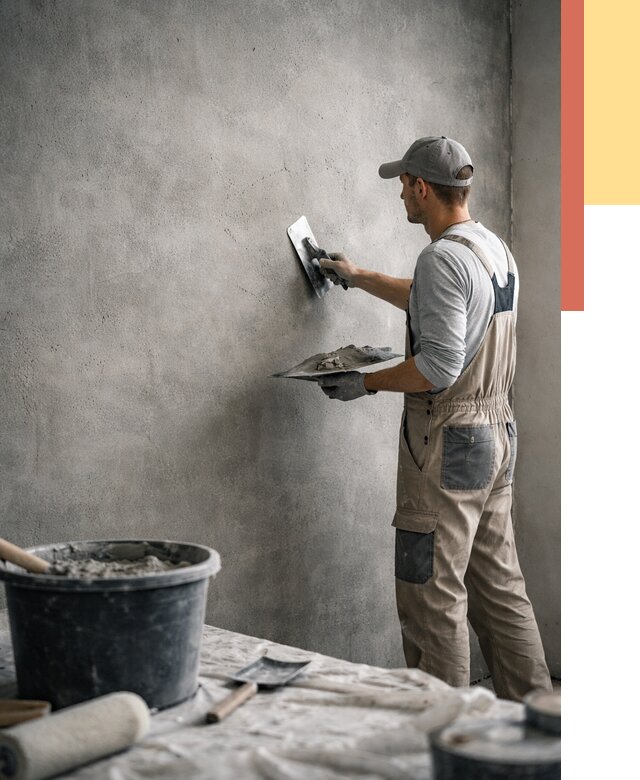 Декоративная штукатурка под бетон в Павловском Посаде от 2541 руб./м² — нанесение под ключ | ОТДЕЛОЧНИК-Пвл