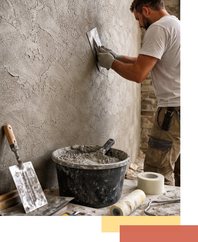 Декоративная штукатурка лофт в Павловском Посаде — отделка стен и потолков