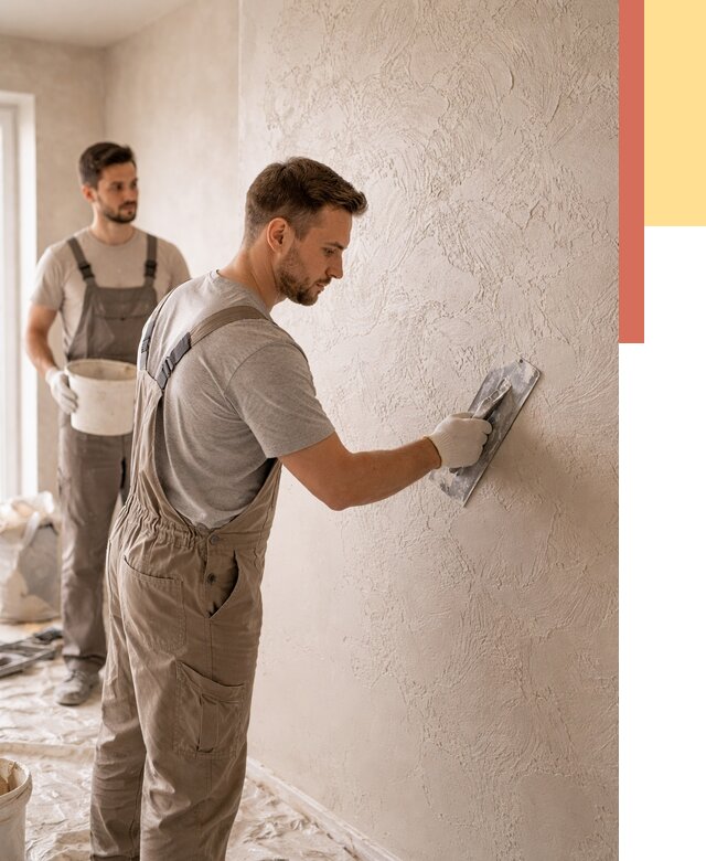 Фактурная штукатурка стен в Павловском Посаде от 4268 руб./м² — заказать под ключ | ОТДЕЛОЧНИК-Пвл