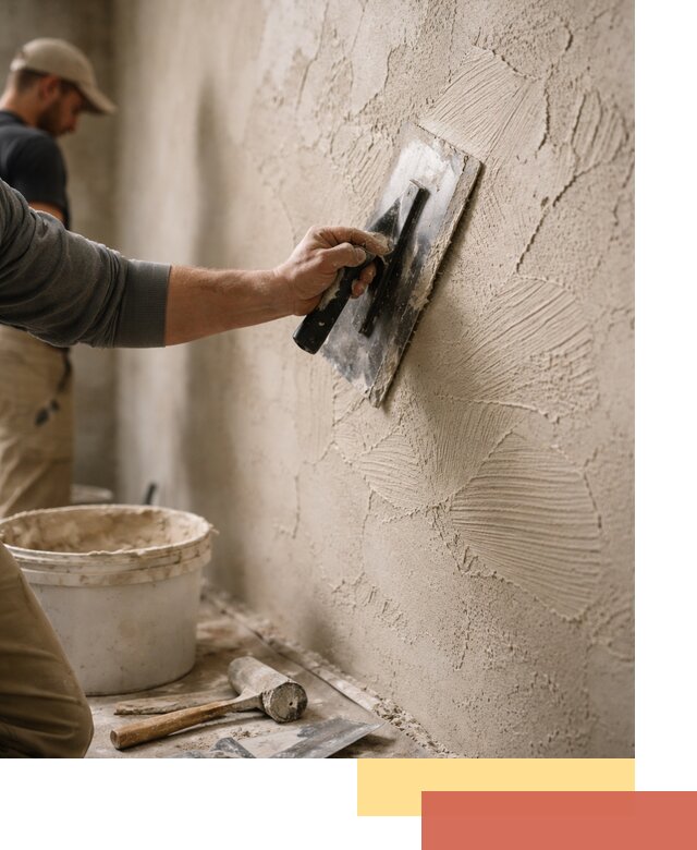 Фактурная штукатурка стен в Павловском Посаде — монтаж, отделка, реставрация