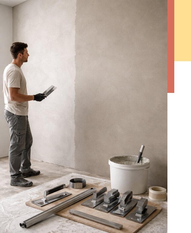 Нанесение микроцемента на стены в Павловском Посаде от 3252 руб./м2 под ключ | ОТДЕЛОЧНИК-Пвл