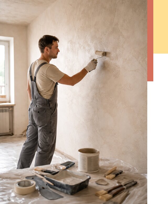 Нанесение лессирующей краски по декоративке в Павловском Посаде от 1778 руб. | ОТДЕЛОЧНИК-Пвл