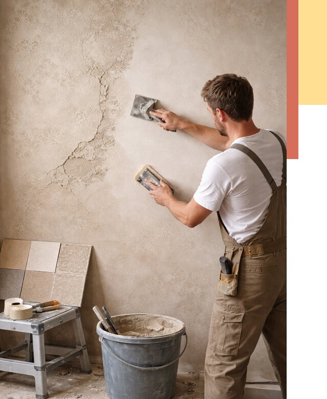 Ремонт декоративной штукатурки в Павловском Посаде от 4573 руб. под ключ | ОТДЕЛОЧНИК-Пвл