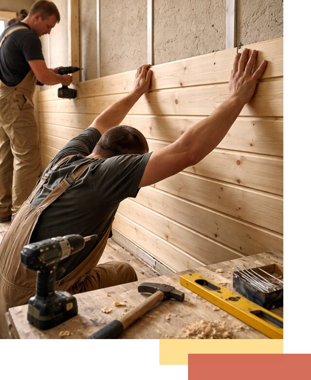 Монтаж деревянной вагонки на стены в Павловском Посаде быстро и качественно