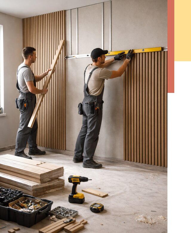 Монтаж реечных панелей на стены в Павловском Посаде от 1219 руб. — быстро и недорого | ОТДЕЛОЧНИК-Пвл