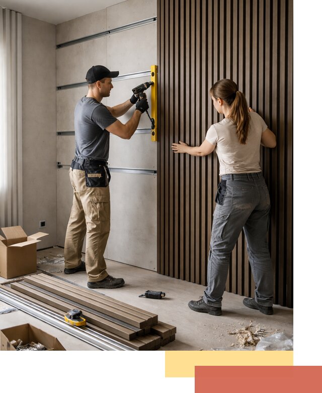 Монтаж реечных панелей на стены в Павловском Посаде