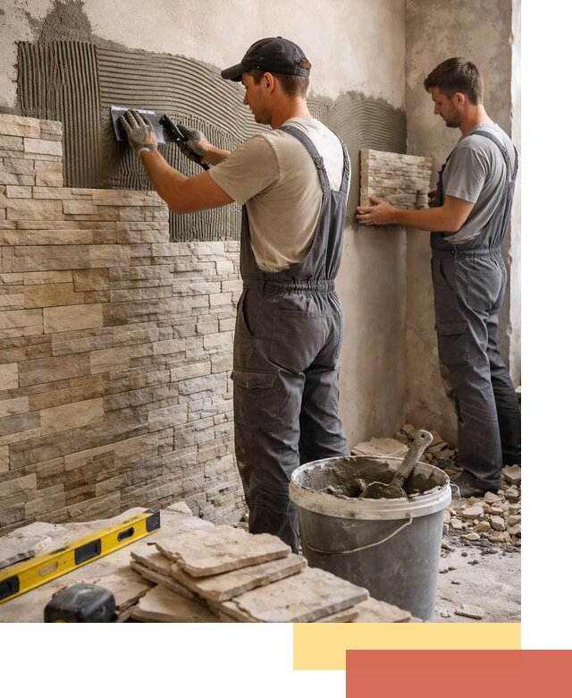 Монтаж искусственного камня в Павловском Посаде — облицовка стен и фасадов