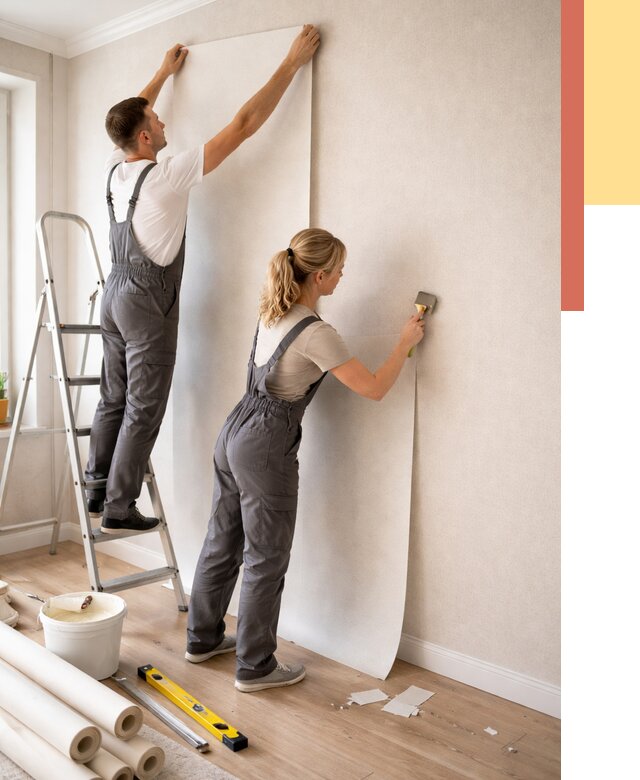 Поклейка флизелиновых обоев в Павловском Посаде от 6097 руб. | Быстро и недорого — ОТДЕЛОЧНИК-Пвл