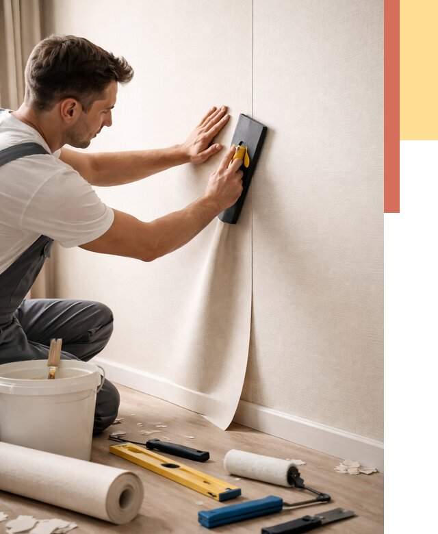 Поклейка виниловых обоев в Павловском Посаде от 4573 руб. | Быстро и недорого — ОТДЕЛОЧНИК-Пвл