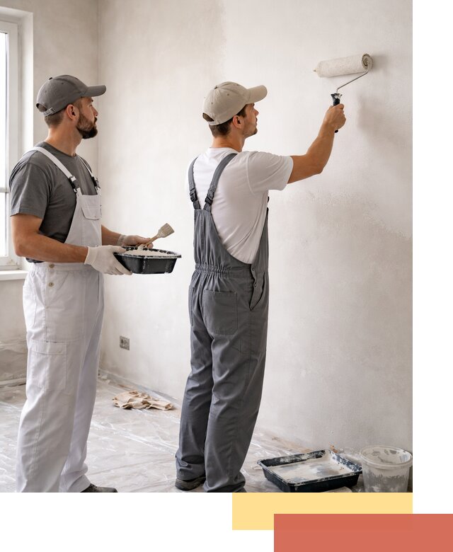 Покраска стен водоэмульсионной краской в Павловском Посаде