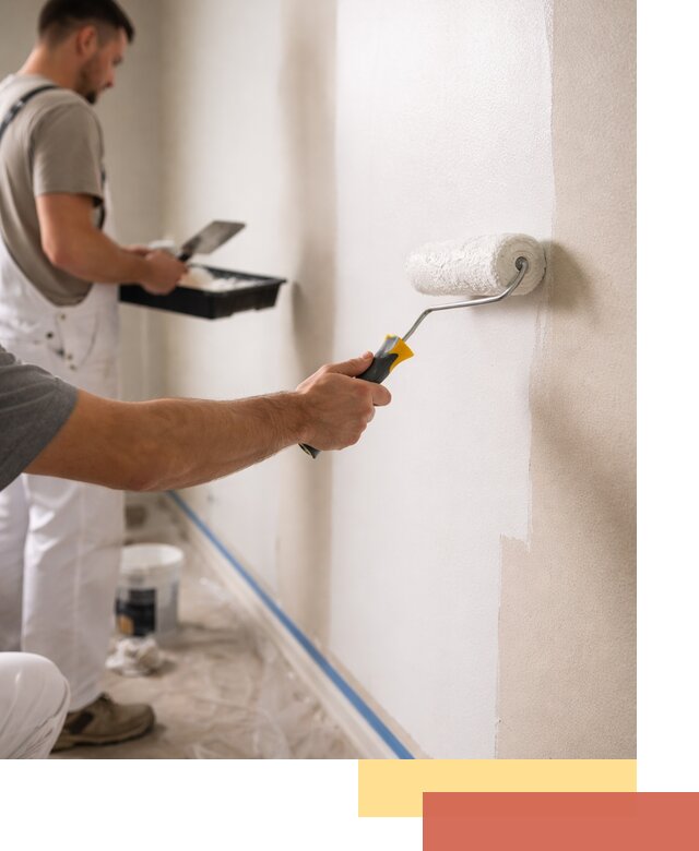 Покраска стен акриловой краской профессионально в Павловском Посаде