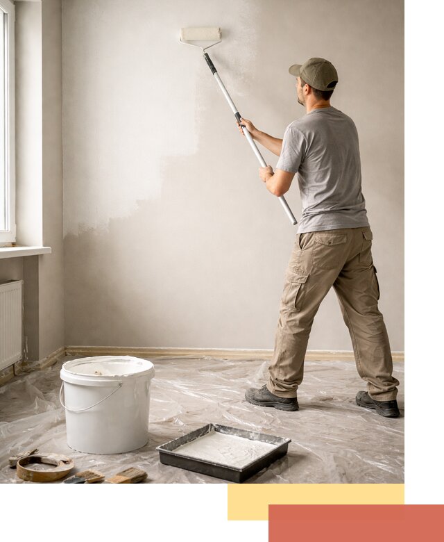 Покраска стен латексной краской в Павловском Посаде качественно и быстро