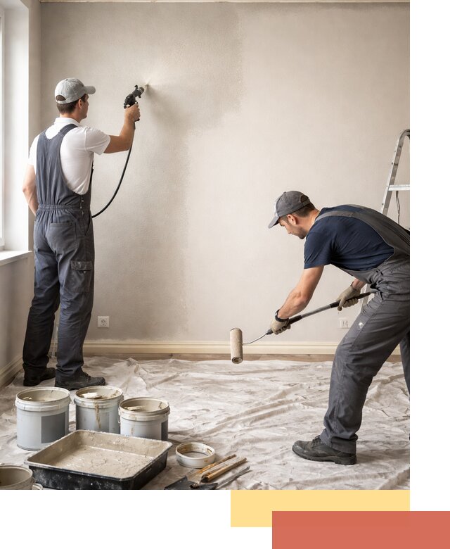 Покраска стен моющейся краской и защита поверхностей в Павловском Посаде