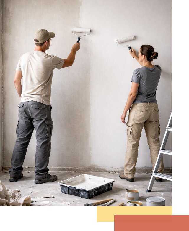 Окраска стен по стеклохолсту в Павловском Посаде качественно и долговечно