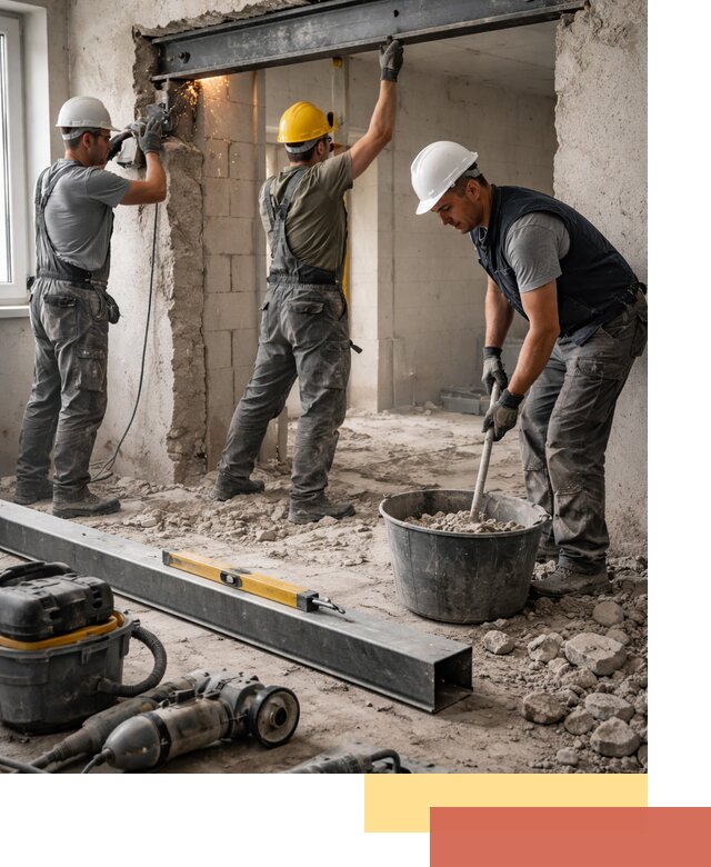 Создание проемов в стенах и несущих конструкциях в Павловском Посаде