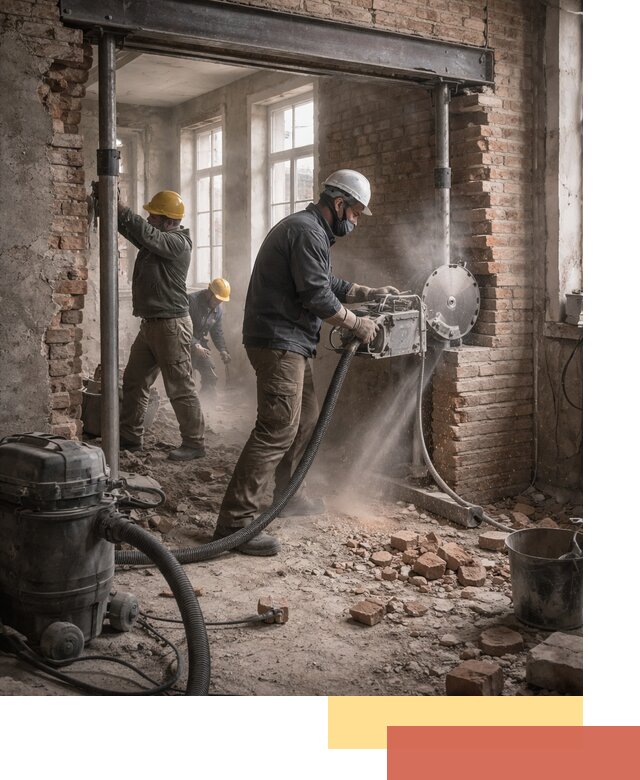 Прорезка проема в стене под дверной или оконный проем в Павловском Посаде