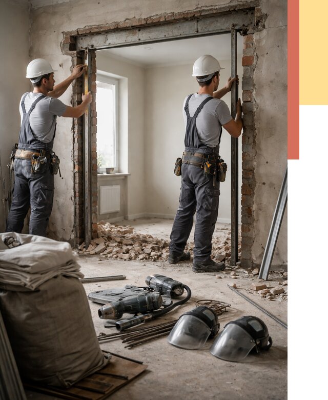 Расширение дверного проема в Павловском Посаде от 12703 руб. под ключ | ОТДЕЛОЧНИК-Пвл