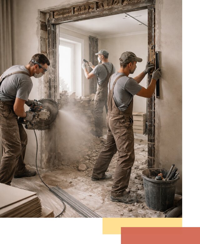 Расширение дверного проема под установку новой двери в Павловском Посаде