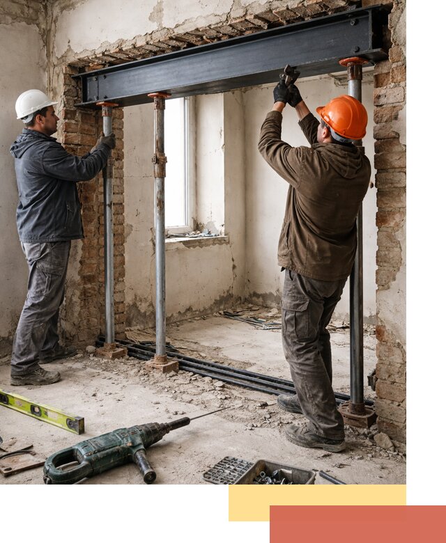 Усиление проема в стене в Павловском Посаде для расширения и безопасности