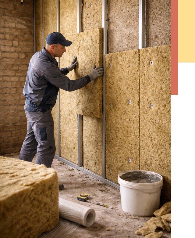 Утепление стен минватой в Павловском Посаде от 1372 руб./м2 — недорого и быстро | ОТДЕЛОЧНИК-Пвл