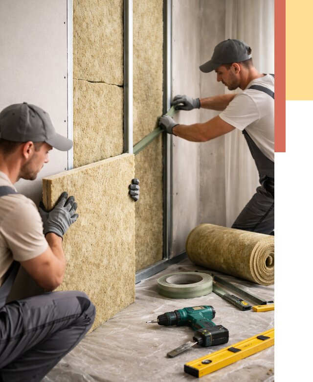 Шумоизоляция стен в Павловском Посаде под ключ от 1880 руб. | ОТДЕЛОЧНИК-Пвл