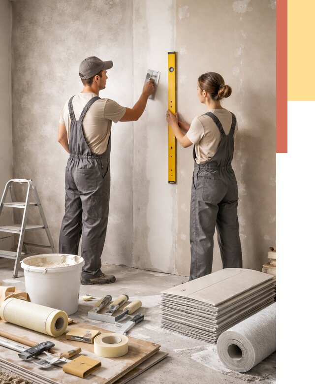 Отделка стен в Павловском Посаде от 1524 руб/м² — недорого, быстро, под ключ | ОТДЕЛОЧНИК-Пвл