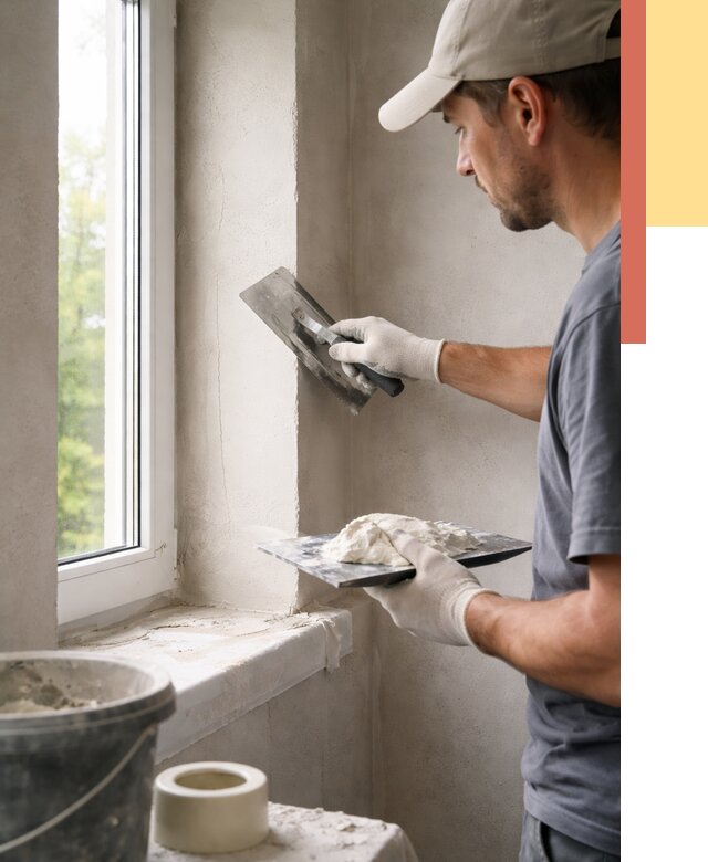 Штукатурка откосов в Павловском Посаде от 4573 руб/м² — услуги и выравнивание под ключ | ОТДЕЛОЧНИК-Пвл