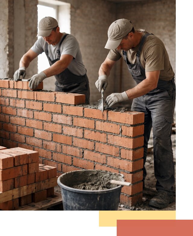 Кладка кирпичных перегородок под ключ в Павловском Посаде