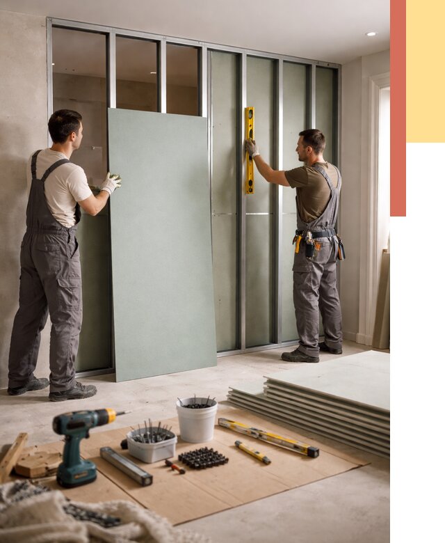 Перегородка из влагостойкого гипсокартона в Павловском Посаде от 4878 руб. — монтаж под ключ | ОТДЕЛОЧНИК-Пвл