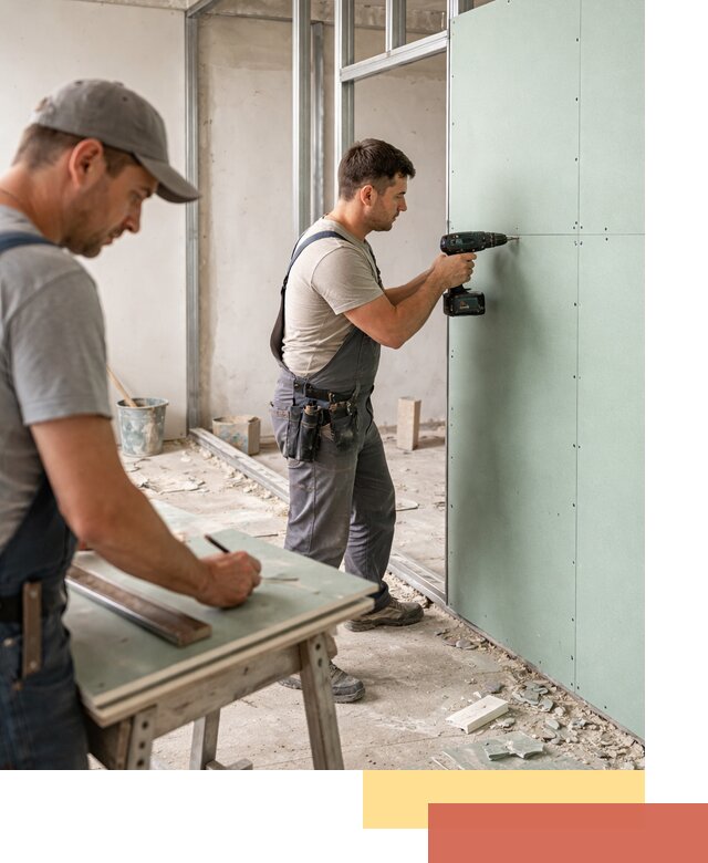 Перегородки из влагостойкого гипсокартона под ключ в Павловском Посаде