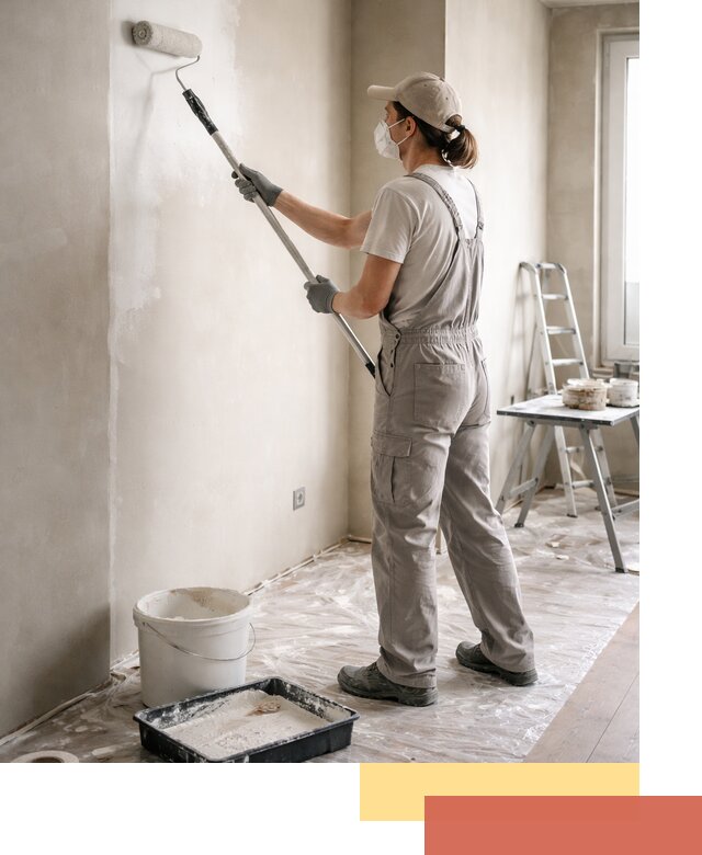 Покраска перегородок из гипсокартона в Павловском Посаде качественно и недорого