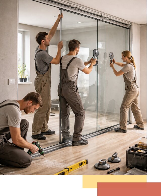 Изготовление стеклянных перегородок на заказ в Павловском Посаде