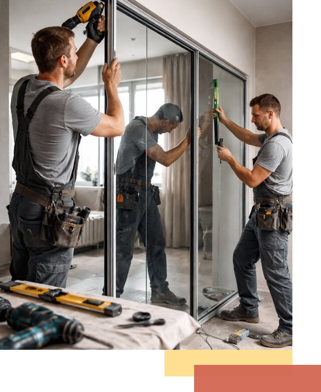 Каркасные стеклянные перегородки под ключ в Павловском Посаде