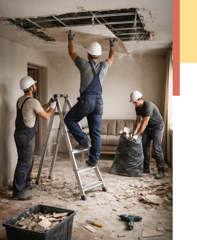 Демонтаж гипсокартонного потолка в Павловском Посаде от 427 руб. за м2 — ОТДЕЛОЧНИК-Пвл