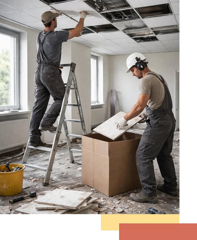 Демонтаж потолочной плитки в Павловском Посаде быстро и аккуратно