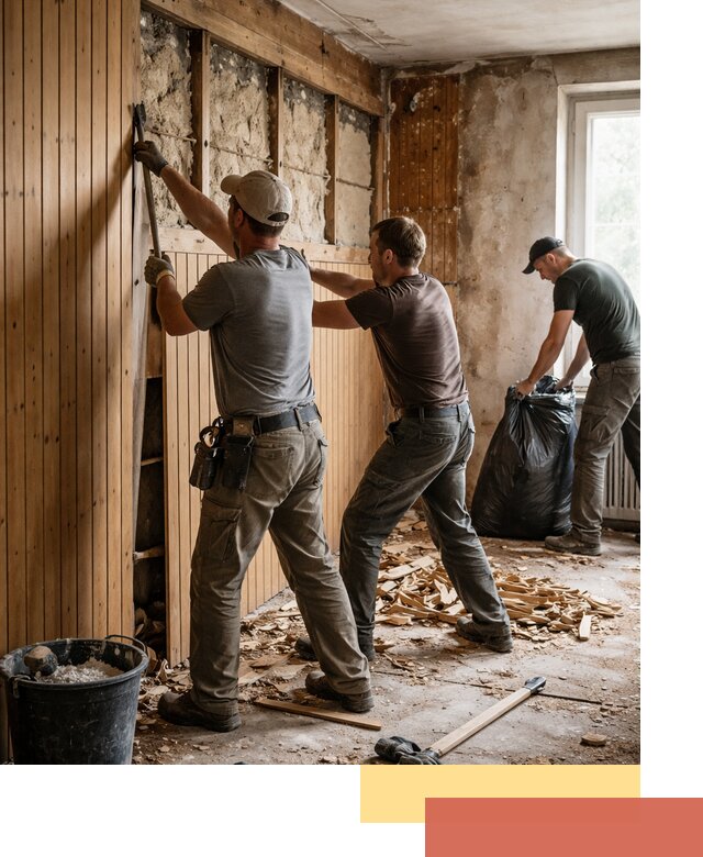 Демонтаж вагонки и вывоз материалов в Павловском Посаде