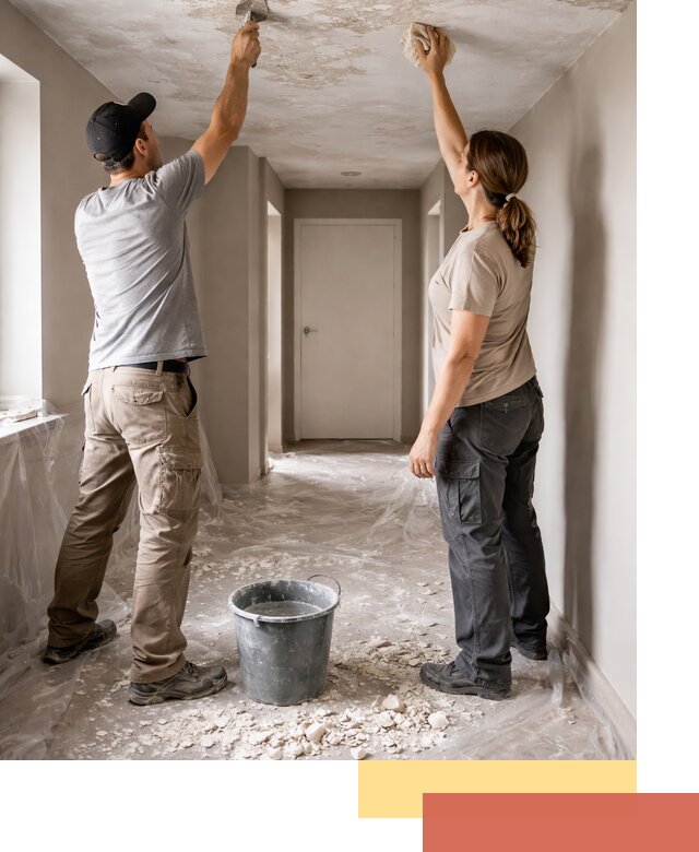 Удаление побелки с потолка в Павловском Посаде — быстро и аккуратно