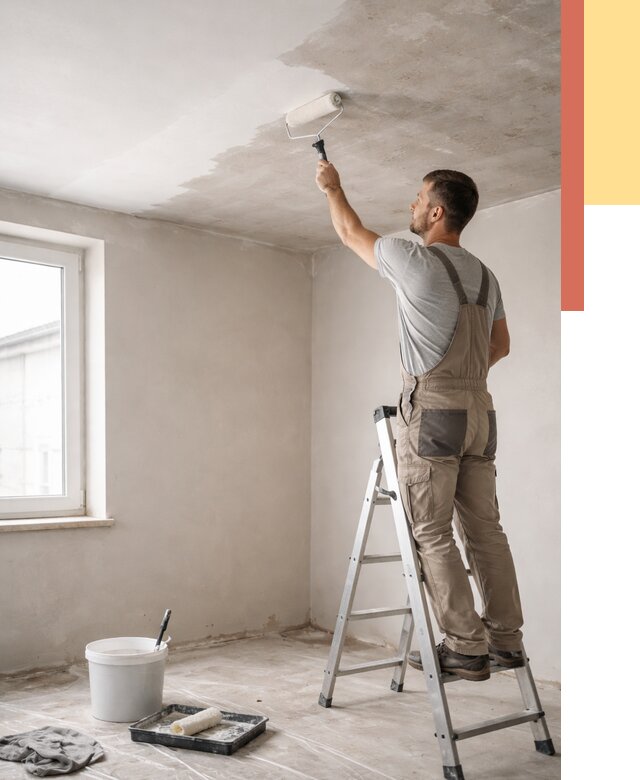 Грунтовка потолка в Павловском Посаде от 2541 руб. — быстро и недорого | ОТДЕЛОЧНИК-Пвл