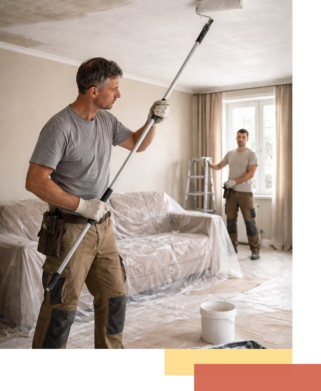 Грунтовка потолка в Павловском Посаде — подготовка под покраску и отделку